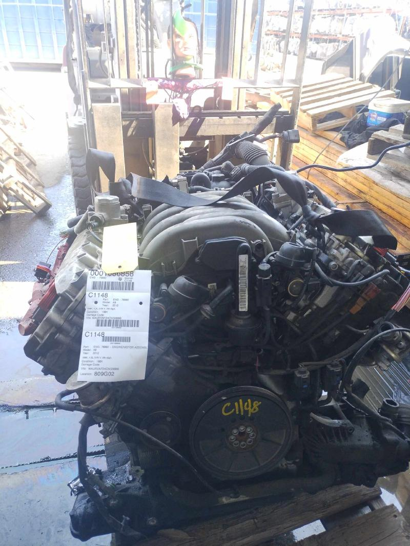 2011 Audi A8 (4.2L, VIN V, 5th digit) Used Engine