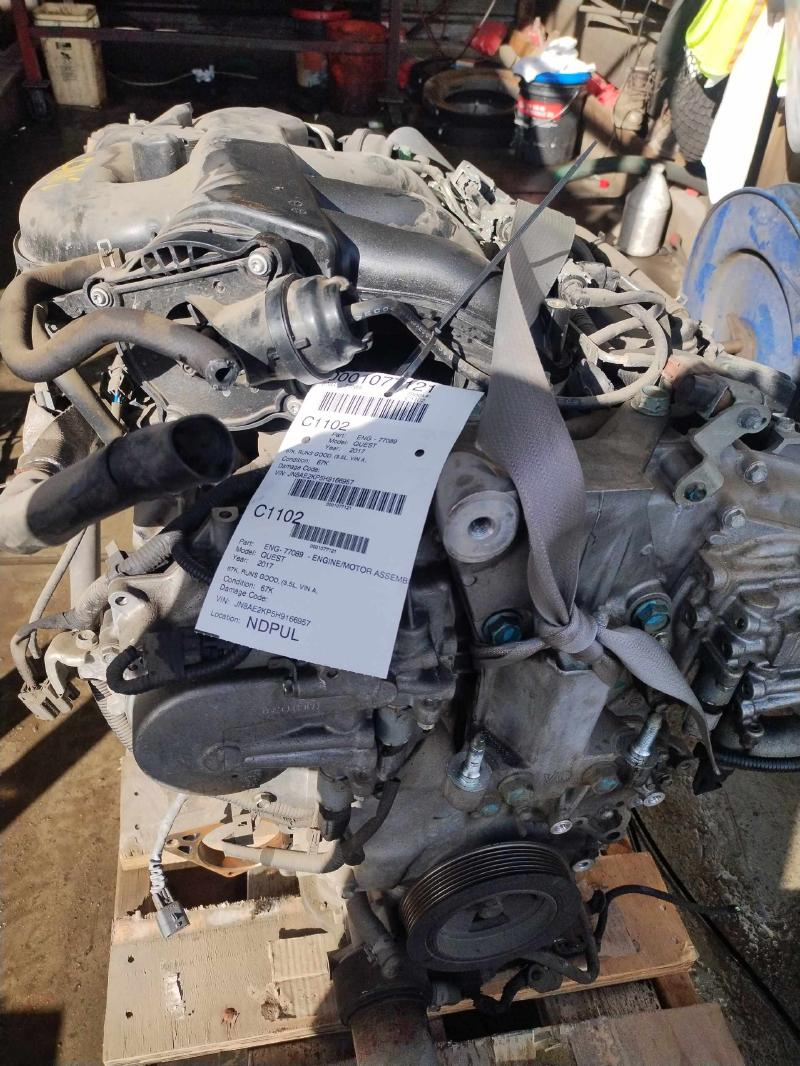 2017 NISSAN QUEST (3.5L, VIN A, 4th digit, VQ35DE), (AT, CVT) Used Engine