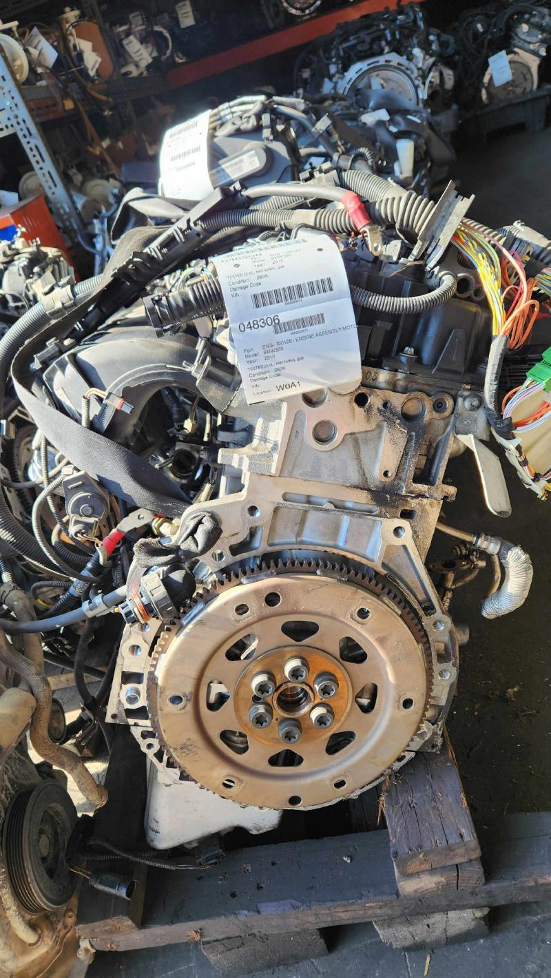 2009 BMW 335I (3.0L, twin turbo), gasoline, RWD, from 01/09 Used Engine