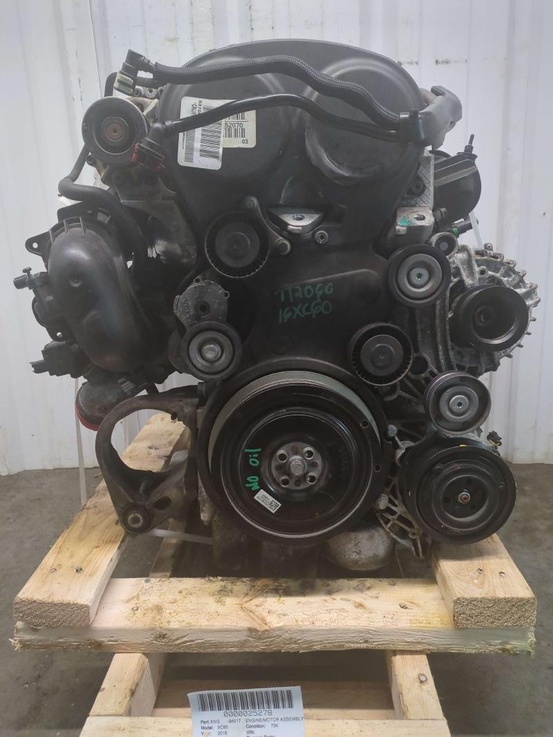 2016 VOLVO XC60 2.0L, VIN 49 (4th and 5th digit, B4204T9, supercharged and turbo) Used Engine