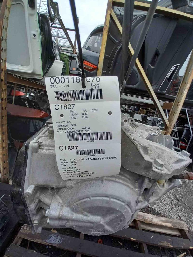 2016 VOLVO XC60 (AT), 3.0L Used Transmission