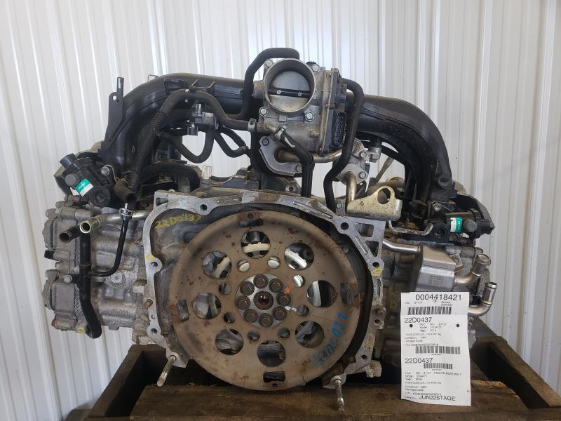 2016 SUBARU LEGACY 2.5L, VIN B (6th digit, AT, PZEV) Used Engine