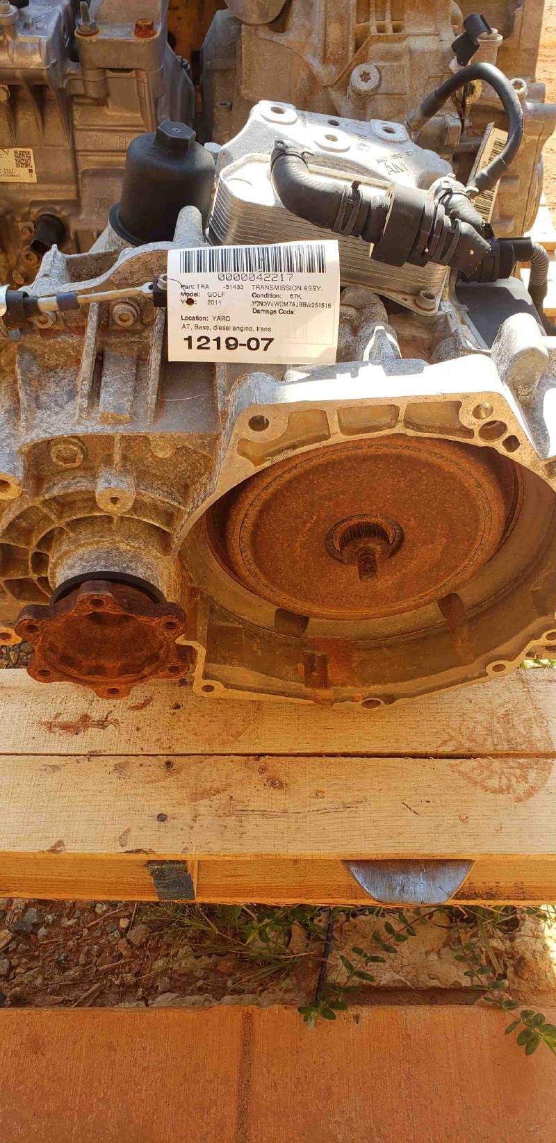 2011 Volkswagen GOLF AT, Base, diesel engine, transmission ID LQV Used Transmission