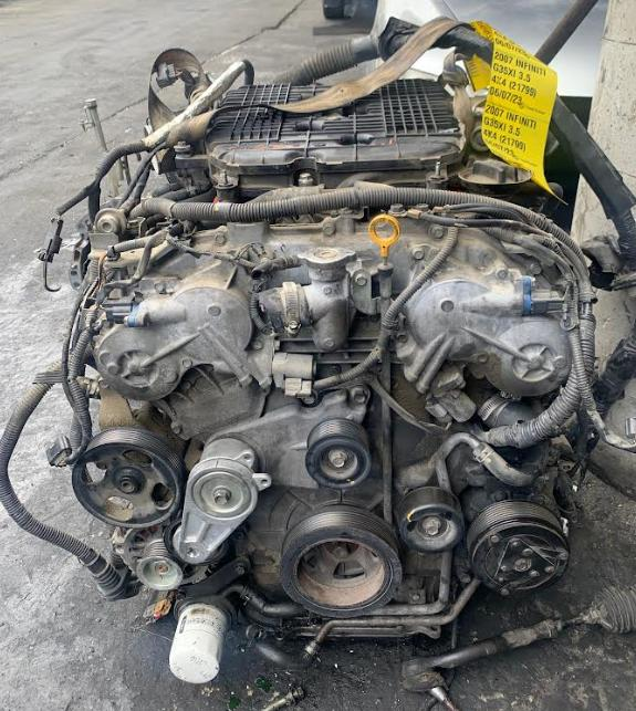 2007 Infiniti G35 (3.5l), vin b (4th digit, vq35hr, 4 dr, sdn), rwd Used Engine 2